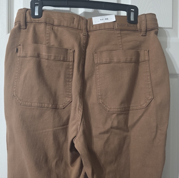 NWT Judy Blue Garmet Dyed Straight Leg Camel Colored High Waist Jeans, Sz 11/30. - Picture 7 of 11